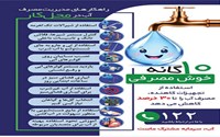 پوستر مدیریت صحیح مصرف آب